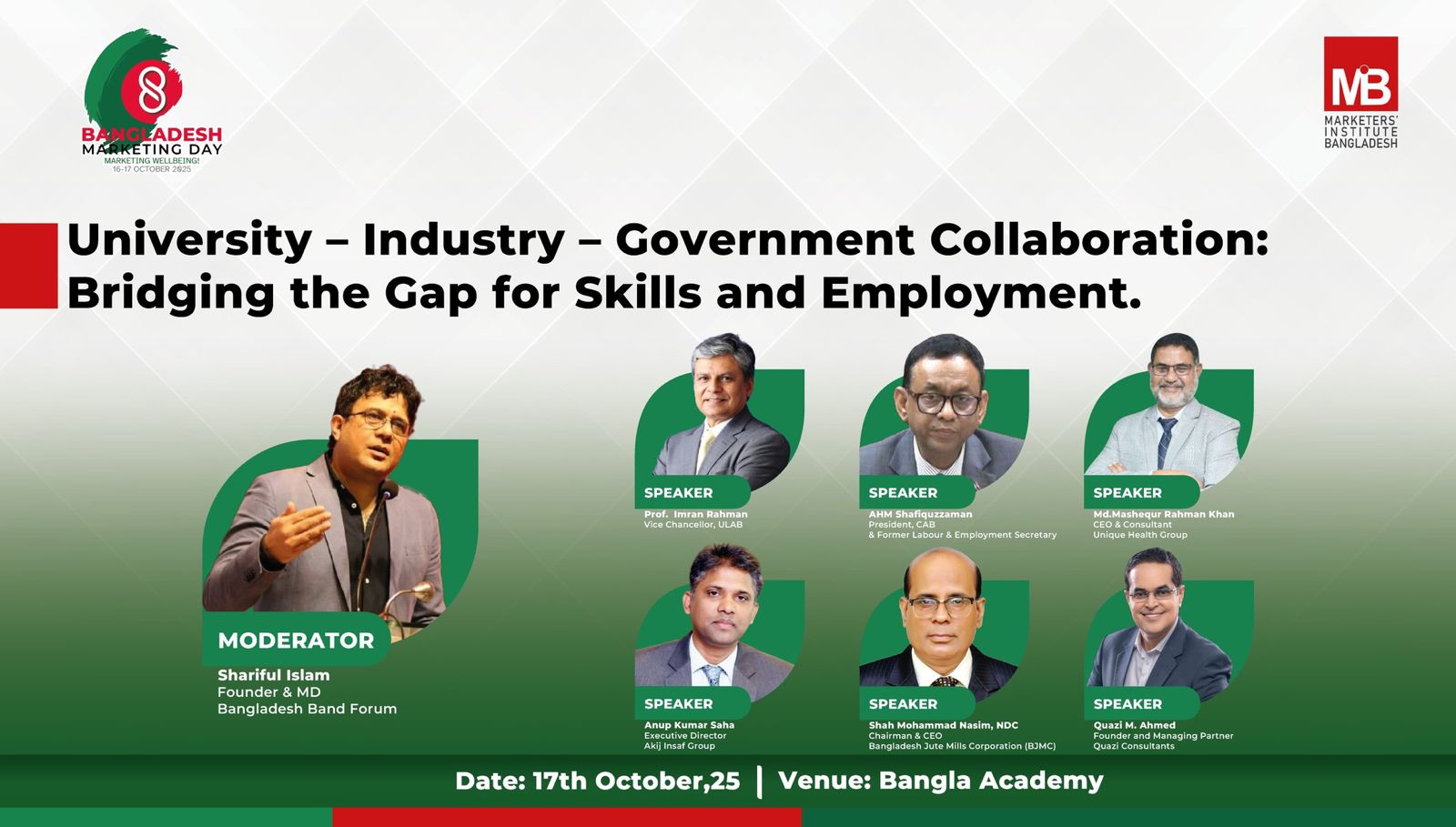 Panel 2: University–Industry–Government Collaboration at 11:55 am